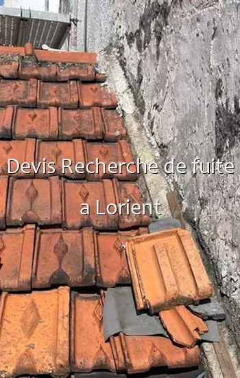 Devis Recherche de fuite a Lorient
